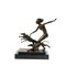 Josef Lorenzl, Nu Féminin Art Déco avec Chiens, 1920s, Bronze sur Socle en Marbre 9