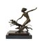 Josef Lorenzl, Art Deco Female Nude with Dogs, 1920s, Bronze on Marble Base, Image 1