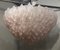 Mid-Century Italian Round Light Pink Color Chandeliers in Murano Art Glass, 1990 1