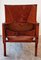 Vintage Safari Stuhl aus cognacfarbenem Leder 3
