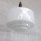 Stepped Pendant Light in Patinated Brass and Opaline Glass, Image 2