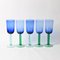 Vintage Scandinavian Wine Glasses in Blue and Green, 1980s, Set of 5, Image 1