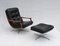 Leather Armchair with Ottoman by Eugen Schmidt, 1960s, Set of 2 1