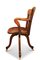 Oak Brown Leather Swivel Desk Chair, 1920s 2