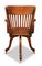 Oak Brown Leather Swivel Desk Chair, 1920s 4