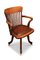 Oak Brown Leather Swivel Desk Chair, 1920s 3