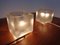 Lámparas de mesa cúbicas de vidrio de Peill & Putzler, años 70. Juego de 2, Imagen 4