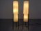 Tripod Glass Fiber & Steel Rocket Floor Lamps, 1960s, Set of 2 2