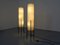 Tripod Glass Fiber & Steel Rocket Floor Lamps, 1960s, Set of 2 3