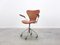 3217 Swivel Armchair in Cognac Leather by Arne Jacobsen for Fritz Hansen, 1955, Image 3