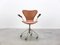 3217 Swivel Armchair in Cognac Leather by Arne Jacobsen for Fritz Hansen, 1955, Image 1