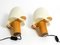 Minimalistische Eichenholz Tischlampen mit Lunopal Schirmen von Domus, 1980er, 2er Set 9