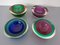 Sommerso Murano Glass Bowls by Flavio Poli, 1960s, Set of 4 1