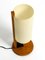 Large Minimalist Teak Table Lamp with Lunopal Shade from Domus, 1980s 13