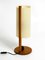 Lampada da tavolo grande minimalista in teak con paralume Lunopal di Domus, anni '80, Immagine 6