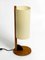 Large Minimalist Teak Table Lamp with Lunopal Shade from Domus, 1980s 4