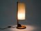 Large Minimalist Teak Table Lamp with Lunopal Shade from Domus, 1980s 3
