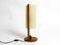 Large Minimalist Teak Table Lamp with Lunopal Shade from Domus, 1980s 2