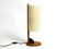 Large Minimalist Teak Table Lamp with Lunopal Shade from Domus, 1980s 1