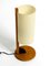 Lampada da tavolo grande minimalista in teak con paralume Lunopal di Domus, anni '80, Immagine 14