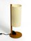 Lampada da tavolo grande minimalista in teak con paralume Lunopal di Domus, anni '80, Immagine 15