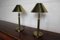 Lampes de Bureau Vintage en Laiton, 1970s, Set de 2 2