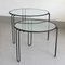 Vintage Round Wire Nesting Tables in Metal and Glass, Set of 3, Image 7