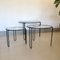 Vintage Round Wire Nesting Tables in Metal and Glass, Set of 3 9