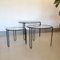 Vintage Round Wire Nesting Tables in Metal and Glass, Set of 3, Image 9