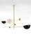 Italian Adjustable Counterweight Ceiling Lamp in Brass in Stilnovo Style, 1960s, Image 2