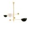 Italian Adjustable Counterweight Ceiling Lamp in Brass in Stilnovo Style, 1960s, Image 1
