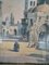 Carré avec Mosquée et Personnages, 1800s, Gouache & Aquarelle sur Papier 8