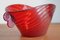 Red Murano Glass Shell by Fulvio Bianconi for Venini, 1950s 5