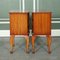 Art Deco Walnut Bedside Tables, Set of 2 5