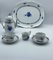 Blue Porcelain Coffee Service from Herend, Hungary, Set of 7 8