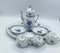 Blue Porcelain Coffee Service from Herend, Hungary, Set of 7 7