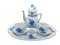 Blue Porcelain Coffee Service from Herend, Hungary, Set of 7 1