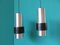 Mid-Century Danish Brushed Aluminum Pendant Lamps, 1960s, Set of 2, Image 1