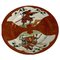 Plato japonés de porcelana roja, década de 1800, Imagen 1