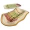 Majolica Asparagus Sere Platter Salins, 1930, Set of 2 1