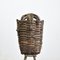 Vintage Portuguese Grape Harvest Log D Basket, 1950s 1