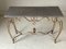 French Gilt Iron & Limestone Console Table attributed to René Prou, 1940s 4