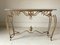 French Gilt Iron & Limestone Console Table attributed to René Prou, 1940s 1