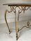 French Gilt Iron & Limestone Console Table attributed to René Prou, 1940s 7