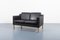 Black Leather 2-Seater Sofa from Mogens Hansen, Denmark 1