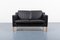 Black Leather 2-Seater Sofa from Mogens Hansen, Denmark 2