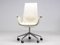 White Leather High Back Bird Chairs on Wheels by Fabricius & Kastholm, 1980s 2