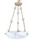 Art Deco Grey and White Alabaster Pendant Light, 1930s, Image 1