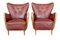 Mid-Century Shaped Leather Armchairs, 1950s, Set of 2 1