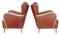 Mid-Century Shaped Leather Armchairs, 1950s, Set of 2 9